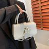 Bolsa de Mão Acessível de Luxo Fashion 2025 Nova Transfronteiriça Estilo Coreano Popular Retro Casual Cor Pura Ombro Único Transversal Pequena Quadrada