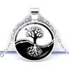 Colar de fofoca Yin Yang Preto e Branco feminino all-match pedra do tempo pingente Taiji borboleta moda corrente de suéter joia atacado