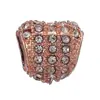 Panjia Nuevo Diamante Caliente Oro Rosa Amor Aleación Cuentas Accesorios DIY Pulsera Pulsera