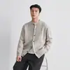 También, cárdigan de punto trenzado para hombre con cuello redondo, nueva colección otoño 2026, corte holgado, suéter de abrigo estilo retro