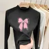 Ropa interior térmica para niñas con forro de polar, cuello alto medio, ropa interior cálida para niños mayores, camiseta para bebé niña, top cepillado de manga larga