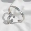 Set de Pulsera y Anillo Magnéticos Transfronterizos, Pulsera Magnética con Diseño de Flor, Joyería Unisex Estilo Retro Cepillado de Cobre Rojo Antiguo
