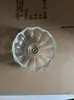 Lâmpada de Cristal com Disco de Cauda de Pavão Braço de Suporte de Tubo Curvo Formato de Flor Tigela de Vidro Antigo Canelado Prato Lâmpada de Vela Prato de Frutas Acessórios
