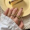 Nuevo Anillo Trenzado Personalizado Estilo Coreano para Mujer, Anillo Abierto de Ola Geométrica de Moda Retro, Elegante Anillo para Dedo Índice