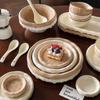 Vajilla de Lujo Ligero Estilo Crema, Platos de Alto Valor, Juegos de Platos para el Hogar, Tazones de Cerámica para Restaurante de Alta Gama, Tazones para Yogur