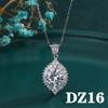 Collar de moissanita de imitación de 2 quilates para mujer, chapado en platino PT950, cadena de clavícula con colgante de ocho corazones y ocho flechas de circonita.