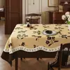 Nova Toalha de Mesa Estilo Retrô, Impermeável, à Prova de Óleo, Isolante Térmico e Resistente ao Desgaste, Elegante e de Alta Qualidade Estilo Chinês, Toalha de Mesa Longa Decorativa