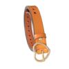 Cinto Novo de Couro Genuíno Feminino Transfronteiriço Moda Feminina Fivela de Coração Decorativa Cinto de Couro Genuíno em Estoque