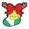 Encantos de Zueco de Dibujos Animados de PVC para Navidad Copo de Nieve Hombre de Jengibre Muñeco de Nieve Hebillas de Zapato de Goma Blanda Accesorios de Decoración de Zapatos DIY Festivos