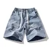 Shorts de Trabalho de Verão Masculino Tendência Novos Shorts de Trabalho Masculino Estilo Americano Calças de Trabalho Largas Casuais ao Ar Livre Shorts Jeans
