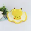 Sombrero de paja de verano para niños con protección solar, sombrero de playa para bebé, sombrero de color olas de Pikachu, ventas directas de fábrica
