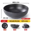 Louças de Melamina Tigelas Comerciais para Macarrão, Plástico Imitando Porcelana Preto Estilo Japonês Tigelas para Sopa de Macarrão de Arroz, Tigelas Grandes para Hot Pot Picante, Tigelas Especiais para Restaurantes de Macarrão