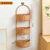 Cesta de malha nórdica Kens para cozinha, gengibre, alho, cesta de armazenamento, vintage, de parede, cesta pequena portátil para flores, utensílios de cozinha, cesta suspensa