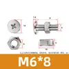 Tornillo y Tuerca Combinación de Dos Piezas para Máquina de Mascarillas y Luminarias, Acero Inoxidable 304 Tornillo y Tuerca