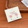 Pendientes de Resina Color Super Hada de Verano con Rosa y Circonita para Mujer, Aguja de Plata, Pequeños, Dulces, a la Moda, Combinables, Pendientes de Estudiante