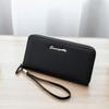 Cartera larga con patrón de lichi 2023 moda trendy combinable para todo puede guardar cartas herrajes color sólido bolso de mano