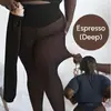 Nuevos Leggings Transparentes Negros Transfronterizos 2026 con Refuerzo de una Pieza, Forro de Lana, Pantalones Ajustados Transparentes con Costura Única al Frente y Atrás