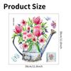 Shangyi SPZ-S0569 - Adhesivo decorativo de pared para inodoro, diseño creativo de maceta con flores, PVC, para baño, colección directa transfronteriza