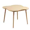 Juego de Mesa y Sillas de Comedor Amigable para Personas Mayores, Silla con Respaldo de Madera de Caucho para Hogares de Ancianos, Silla de Madera Maciza para Personas Mayores para Instituciones de Atención Médica