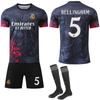 Uniforme de Entrenamiento de Fútbol 2425 Real Madrid Patrón de Dragón Edición Conmemorativa Especial Negro y Rojo Nueva Fuente No. 9 Mbappé 7 Vinicius