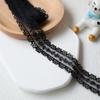 Borde Ondulado Estilo Japonés Negro Encaje No Elástico Adorno para Manualidades Hechas a Mano Accesorio para el Cabello Material de Encaje
