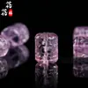 Beibeifu Cristal Amatista Natural Patrón Cuentas Barril Piezas Talladas Agujero Pasante Piezas Pequeñas Accesorios Joyería DIY Mayoreo
