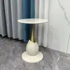 Envio no mesmo dia sala de estar de luxo leve mesa de centro pequena para casa mesa lateral mesa de canto retrô ferro forjado armazenamento de cabeceira mesa de varanda mesa lateral
