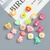 Animal de Dibujos Animados tamaño pequeño Comida Juego Accesorios de Resina Hecho a Mano DIY Pegamento Crema Funda para Teléfono Móvil Horquilla Adhesivo para Refrigerador Bolsa de Material
