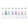 Botella gotero de plástico de colores de 1 ml, 2 ml, 3 ml, 5 ml, Botella dispensadora de aceites esenciales, Botella de muestra, Botella dispensadora de vidrio para viajes
