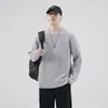 Suéter retro de punto grueso para hombre, sudadera de peso pesado de alta gama, capa base para hombre, prenda exterior casual de otoño e invierno