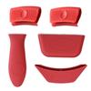 Nuevo Juego de Mangos de Silicona Aislados para Ollas Esquina Puntiaguda Cubierta Redondeada para Asa de Olla Pinza de Mano de Silicona Anti-quemaduras Juego de Tres Piezas para Cocina