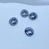 Superficie de Espejo de Retención de Color Fuerte Espaciador Ondulado Electrochapado al Vacío Anillo con Forma de Pan Irregular Cuentas Espaciadoras Oro de 14K