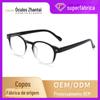 Fábrica personalizada pequena armação moda retro novos óculos de metal femininos armação de óculos ópticos podem ser equipados com óculos de miopia OEM