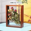 Oco 4cm flor seca moldura da foto quadrado de vidro de vidro duplo lado quadro de armazenamento do brinquedo DIY planta quadro de espécime tridimensional