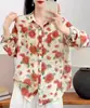 Cardigan de Ramio Puro con Estampado Digital para Mujer, Manga Larga, Talla Grande, Estilo Holgado y Delgado, Novedad Otoño 2026