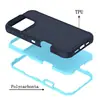 Nueva venta caliente adecuada para ip16promax contraste de color defensa tres en uno TPU PC cubierta superior e inferior funda de teléfono anticaída