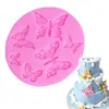 Juego de Molde de Silicona 3D de Mariposa de Seis Enlaces DIY Molde para Hornear Chocolate con Forma para Decoración de Pasteles de Fondant