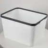 Cesta de almacenamiento de escritorio tipo ratán, cesta de almacenamiento de juguetes para el hogar, cesta de almacenamiento de cocina de plástico, cesta de refrigerios