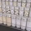 ABS Bege moagem de água destaque moldado imitação de pérola diy acessórios de joias pulseira feita à mão colar pingente grampo de cabelo