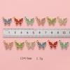 Nuevos Accesorios de Joyería Pulsera Colgante Pendientes Colgante Mariposa Diamante Colorido Venta al por Mayor Aleación DIY Accesorios Yiwu