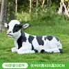 Escultura de vaca de simulación de plástico reforzado con fibra de vidrio para decoración de exteriores en patios de centros comerciales comunitarios, parques, granjas y jardines