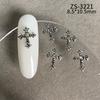 Venda Direta de Fábrica de Novos Strass para Nail Art da Série Liga, Estilo Escuro Vintage, Estilo Diamante Incrustado, Coração de Corvo, Cruz