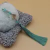 Abanico Xiangfei de 12 cm con Borla Verde, Abanico de Borla de Mariposa con Borlas Colgantes, Accesorio de Ropa Han de Estilo Antiguo, Sobre de Cheongsam de Estilo Étnico
