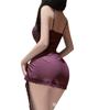 Meio Açúcar Gravidade Costas Nuas Transparente Alça Longa Renda Lingerie Sexy Puro Desejo Tentação Tira Borboleta Lingerie Sexy 7128
