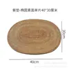 Esterilla de ratán posavasos tejido de ratán alfombrilla aislante térmico ratán tejido de otoño posavasos para taza de té alfombrilla tejida de paja para olla juego de té kung fu accesorios para ceremonia de té