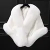 Chal de Piel para Mujer Otoño e Invierno A prueba de Visón Cuello de Zorro Boda Chal para Cheongsam Abrigo Corto Engrosado Cálido para Mujer