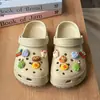 Zuecos de Dibujos Animados de Monstruo Pequeño para Mujer, Pantuflas Planas de Eva de Punta Cerrada, Zapatos de Playa para Exteriores, Sandalias Cómodas de Suela Fina para Verano