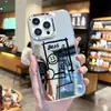 Produto popular de comércio exterior: linhas simples, personalizado, melhor capa de celular com espelho para selfie e maquiagem para iPhone 17 Pro Max, capa rígida