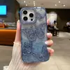 Capa de Celular Borboleta com Diamantes Pontilhados Tridimensionais Adequada para Apple 16Promax Tendência 15 Estilo Menina 14/13 Buraco Grande Capa Macia