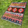 Manta de Línea Personalizada, Manta de Camping, Alfombra, Manta de Picnic, Manta de Sofá, Manta Multifuncional Estilo Étnico Bohemio